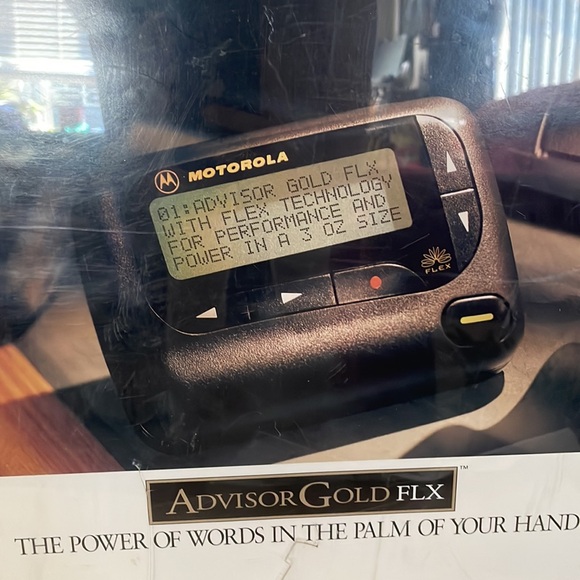 1995 Vintage Motorola Pager Poster in a frame Nineties Tech Gear - Picture 2 of 5